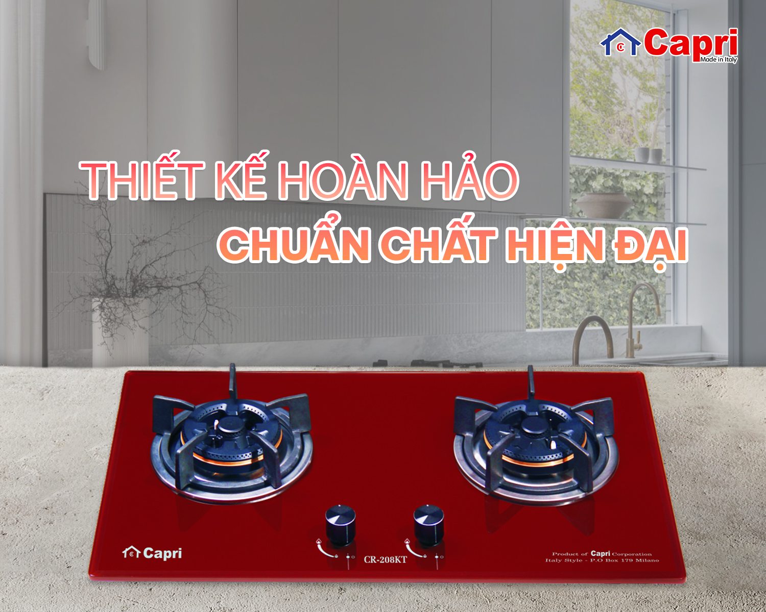 Bếp gas âm sang trọng cho nhà bếp